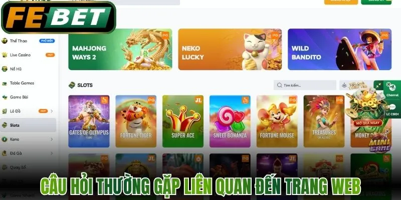 Câu Hỏi Thường Gặp Về FEBET - Tổng Hợp Faqs Nhiều Nhất 3 Một số câu hỏi thường gặp xoay quanh trang web chính
