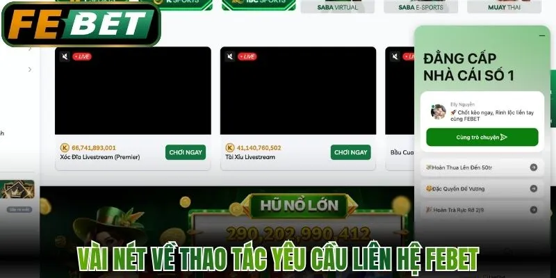 Vài nét về thao tác yêu cầu liên hệ FEBET