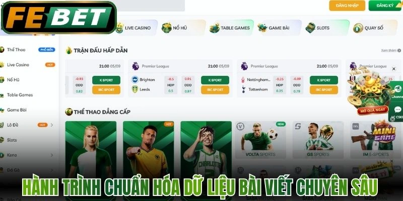 Tác Giả Tuấn Kiệt - Nhà Sáng Tạo Cẩm Nang Cược FEBET 2 Hành trình chuẩn hóa dữ liệu bài viết chuyên sâu