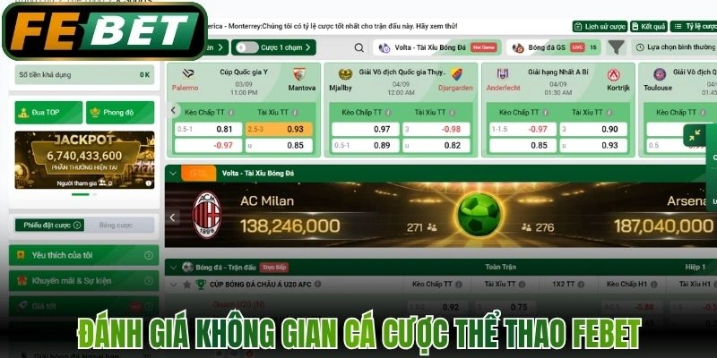 Thể Thao – Không Gian Cược Chuẩn Quốc Tế Tại FEBET 1 Đánh giá không gian cá cược Thể thao Febet